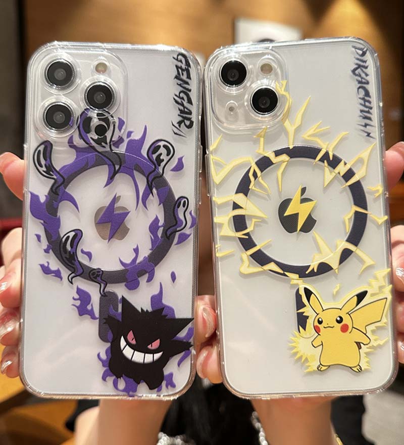 Rayquaza Gengar and Bulbasaur Bomb Elf Series Magnetic Phone Case